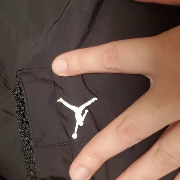 Air Jordan Off-Shoulder Utility Jacket Waist Long Sleeves Black - Picture 3 of 16